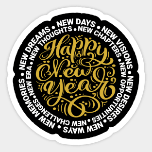 Happy New Year Motivational Sticker